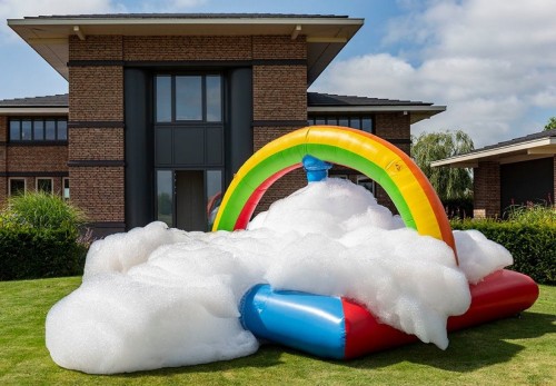 Opblaasbare schuimparty - Regenboog bubble park 